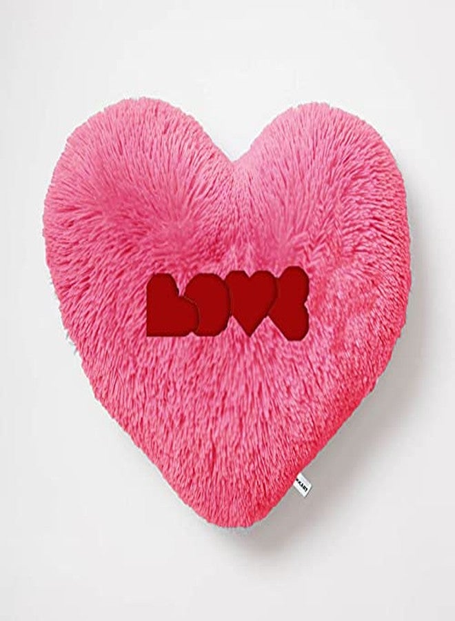 PICKKART I Love You Heart Pillow, Lovely Soft Plush Love Cushion Pillow -Gift for Girlfriend -37 CM (Light Pink) - Image 1
